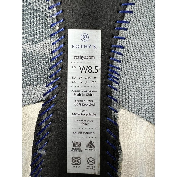 Rothys Ballet Style Flats Womens Size 8.5 Round Toe Shoes Gray Camouflage - Picture 12 of 15